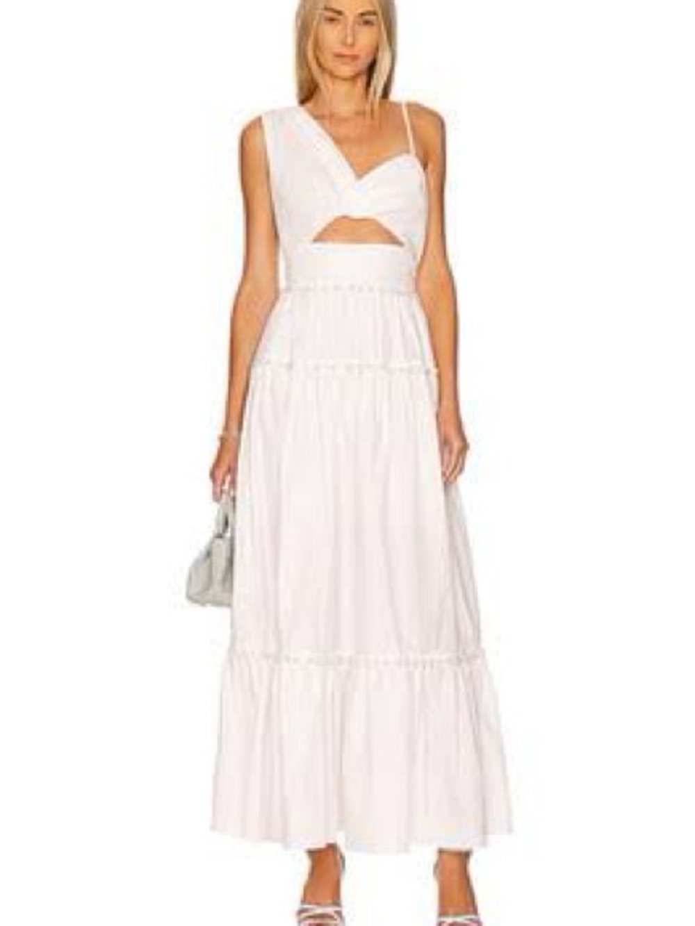 Elliatt Aroha White Pearl Maxi Dress in excellent condition